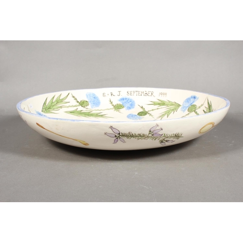 20 - Nether Kinnadder Scottish Pottery charger, dated 1999.