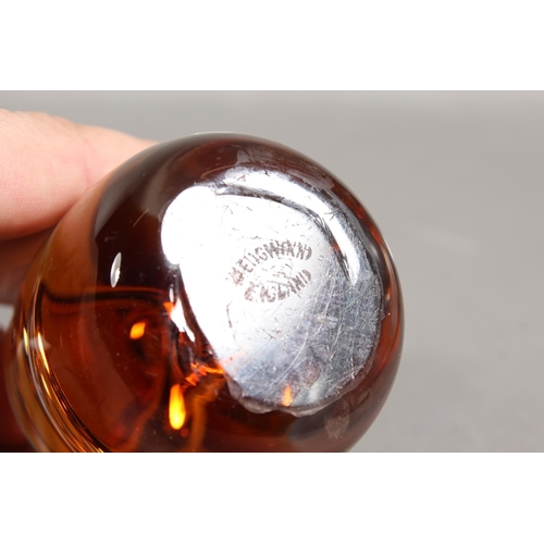 26 - Wedgwood amber glass paperweight, and two others.