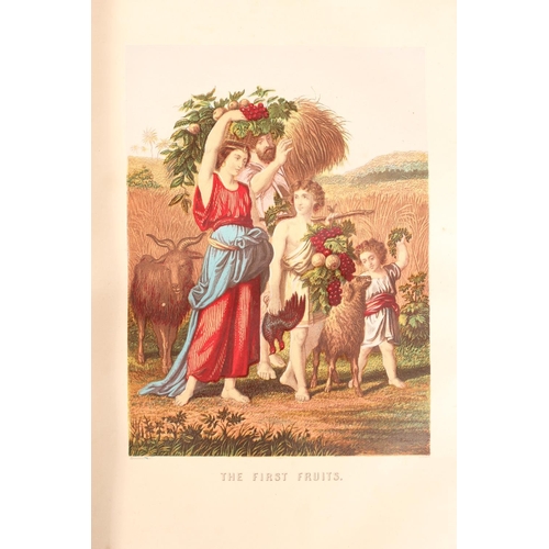 33 - Antique leather brass bound Bible.