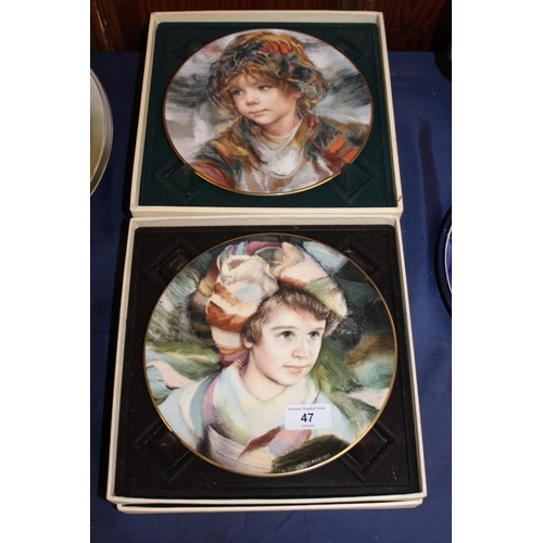 47 - Four Royal Doulton Francisco Masseria collector's plates to include Angelica, Juliana, Panchito and ... 