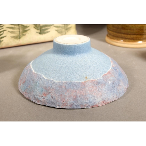 64 - Studio Pottery to include a fern decorated vase, a Richard Price Pottery vase, a Deverill Pottery ju... 