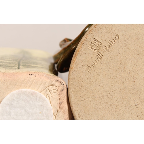 64 - Studio Pottery to include a fern decorated vase, a Richard Price Pottery vase, a Deverill Pottery ju... 