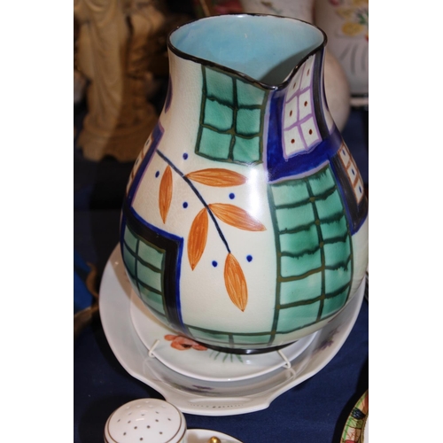 74 - Collectors plates to include Wedgwood, a Wedgwood Santa Clara teaset, a Crown Devon vase, etc.