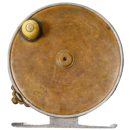 Hardy Bros of Alnwick Ltd., patent 4in 'Perfect' reel, with ivorine handle and original gut.