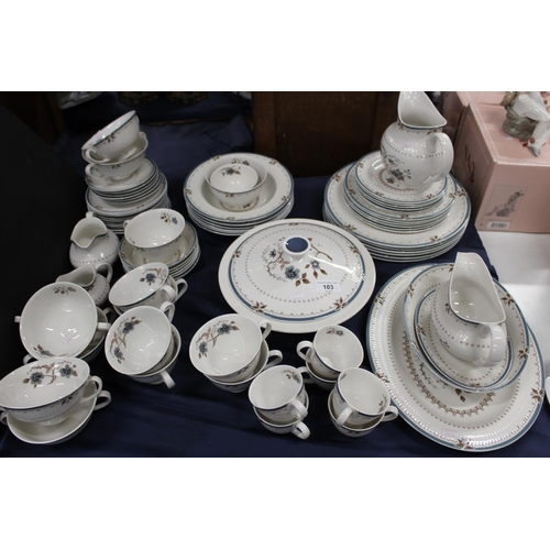 103 - Royal Doulton Old Colony tea, coffee and dinner ware.