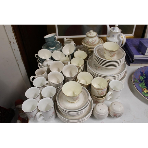 107 - Royal Doulton The Romance Collection Lisette part teaset, a Royal Doulton Cascade teaset, etc.