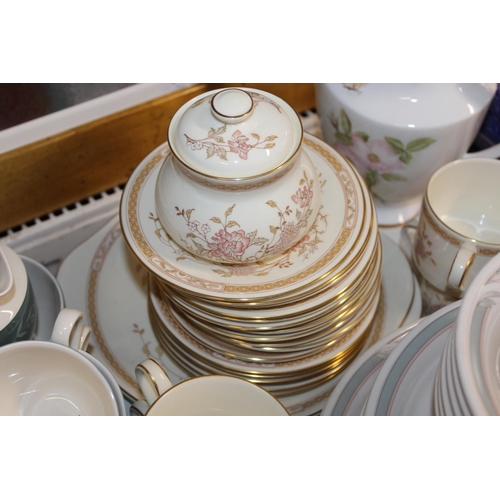 107 - Royal Doulton The Romance Collection Lisette part teaset, a Royal Doulton Cascade teaset, etc.