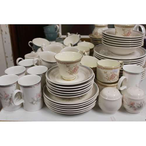 107 - Royal Doulton The Romance Collection Lisette part teaset, a Royal Doulton Cascade teaset, etc.