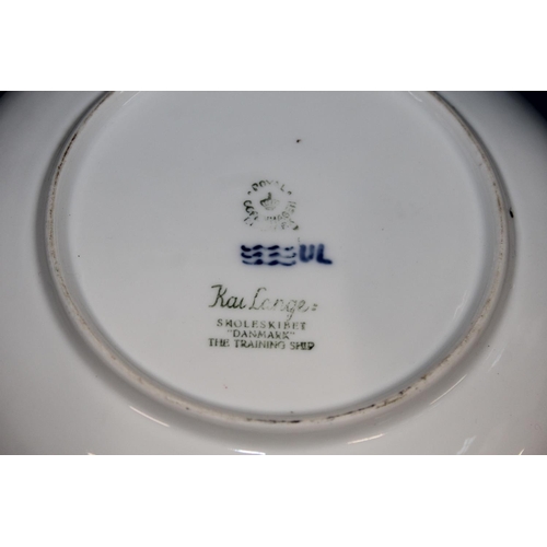 123 - Royal Copenhagen vase, pin dishes and collectors' plates.