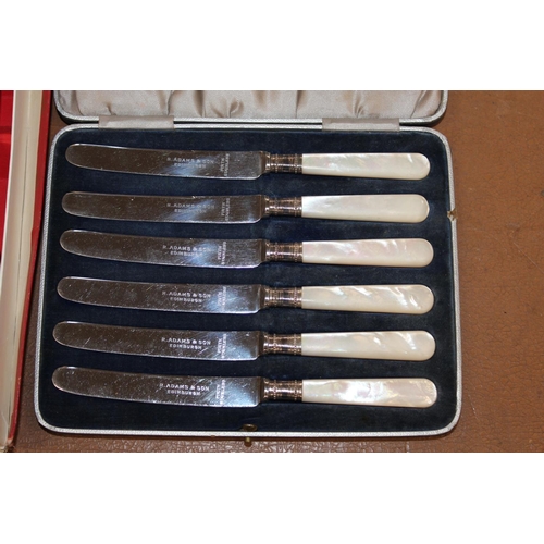 130 - Silver-plated flatware to include fish servers, knives and forks, grape scissors, etc.