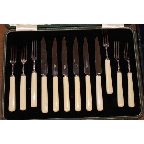 130 - Silver-plated flatware to include fish servers, knives and forks, grape scissors, etc.