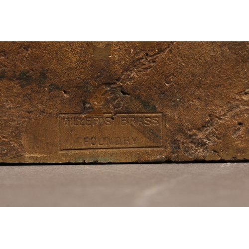 136 - Pair of Miller's Brass of Foundry bookends depicting Dante.