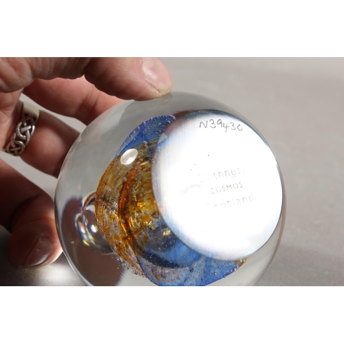 142 - Selkirk Glass paperweight and a Caithness Glass paperweight.