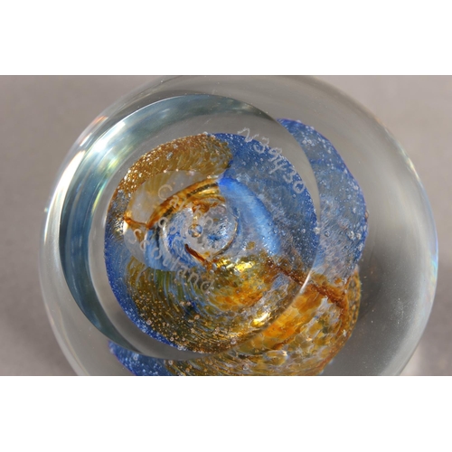 142 - Selkirk Glass paperweight and a Caithness Glass paperweight.