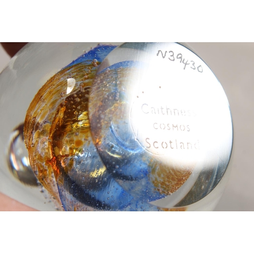 142 - Selkirk Glass paperweight and a Caithness Glass paperweight.