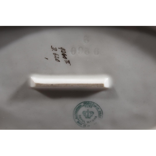 143 - Royal Vienna dish with vignettes depicting figures and flowers.