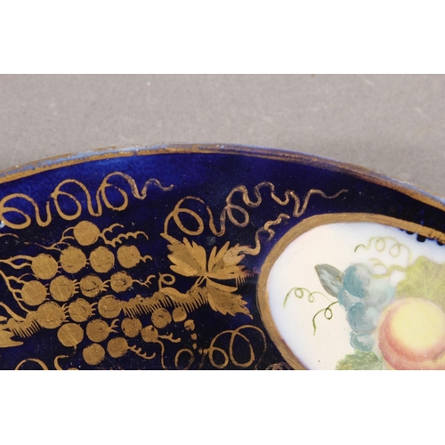 146 - Vienna style dish with figural decoration and gilt border.