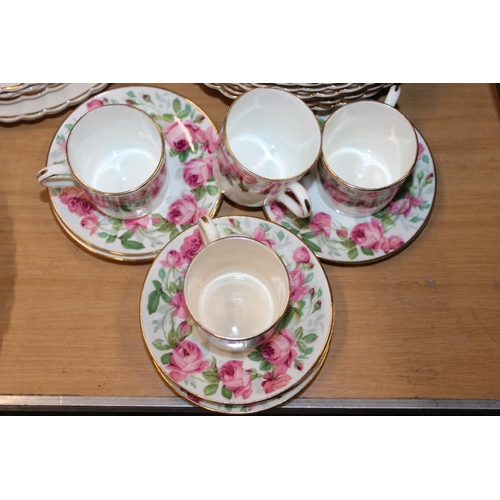 162 - Royal Staffordshire by Clarice Cliff Janice dinner service, and Allertons coffee cans and saucers.