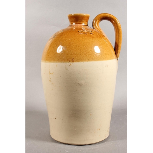 166 - John Harrhy White Horse Hotel Abergavenny stoneware flagon.