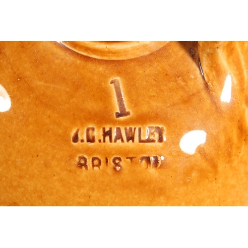 166 - John Harrhy White Horse Hotel Abergavenny stoneware flagon.