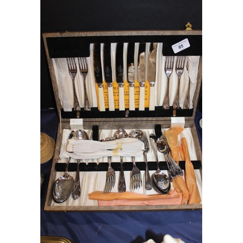 85 - Viners silver-plated canteen of cutlery.