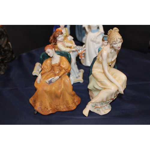 88 - Royal Doulton figures to include HN2251 Masquerade, Pretty Ladies Theresa, HN2397 Margaret, and othe... 