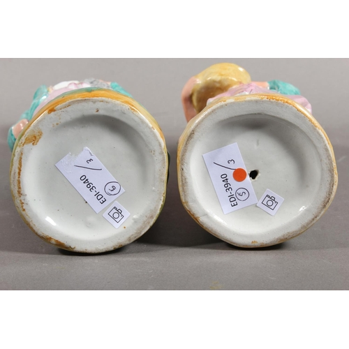 93 - Pair of antique style figures in Victorian dress.