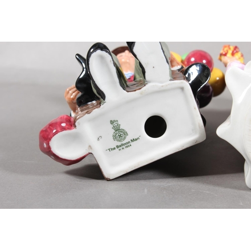 94 - Royal Doulton figures HN1315 The Old Balloon Seller, HN1843 Biddy Penny Farthing, and HN1954 The Bal... 