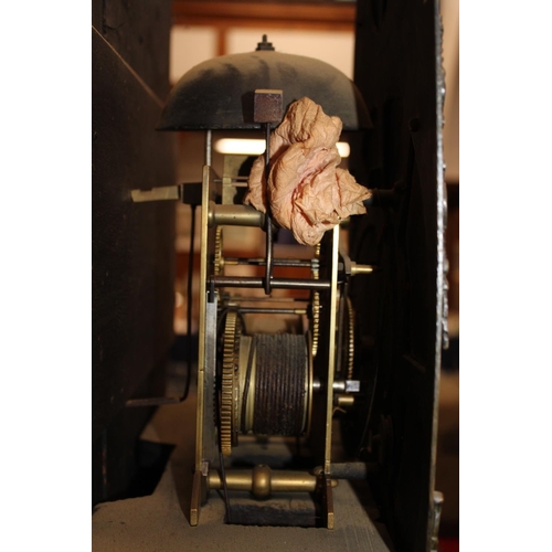 561 - John Carmichael of Greenock antique mahogany cased longcase grandfather clock with brass dial, with ... 