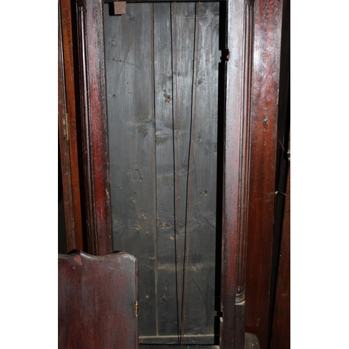 561 - John Carmichael of Greenock antique mahogany cased longcase grandfather clock with brass dial, with ... 