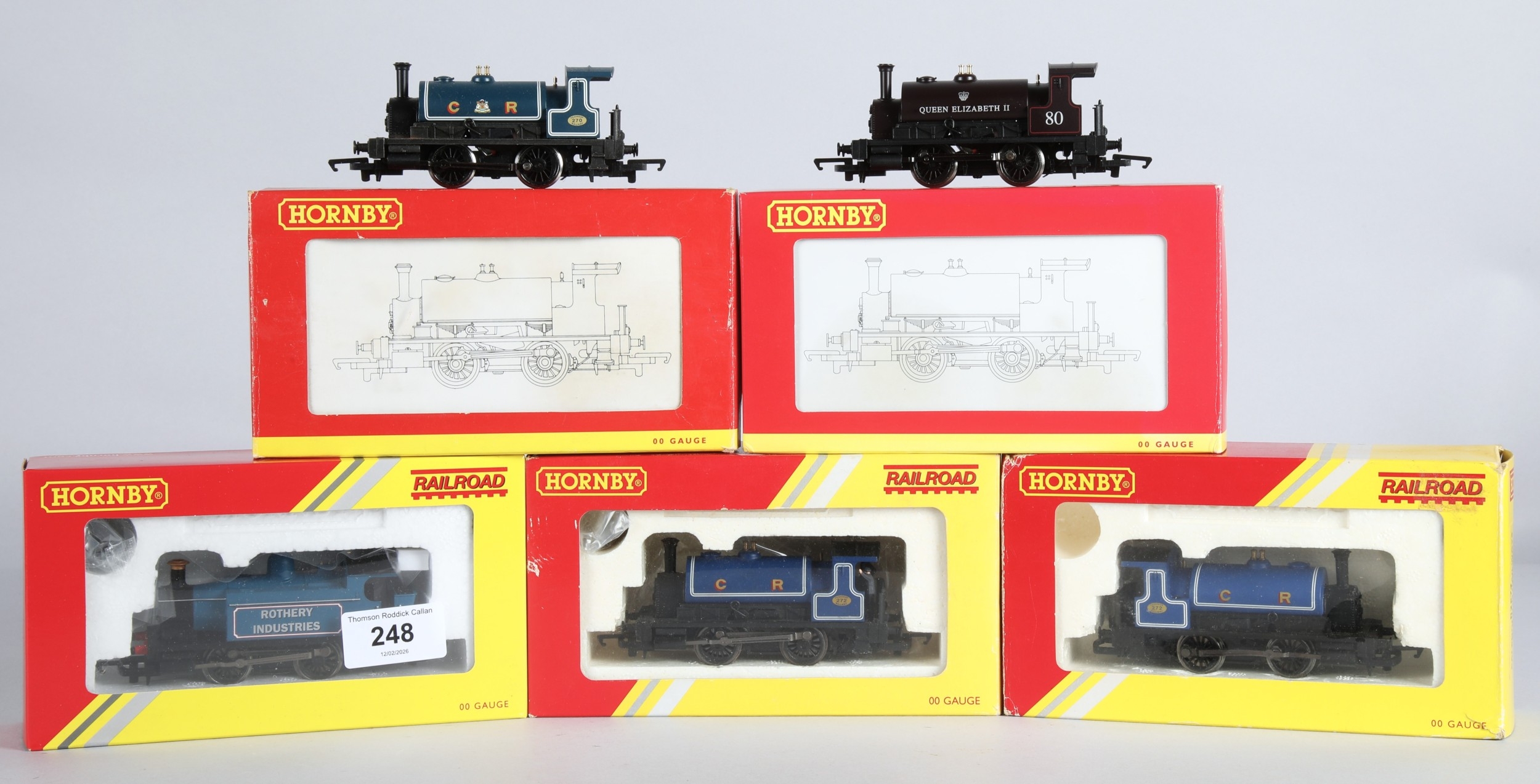 Five Hornby 00 Gauge engines, to include ‘R3359 0-40 Rothery Industries ...