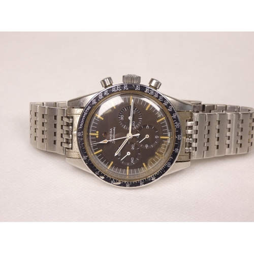 89 - Omega. Vintage 1960s pre-moon Ed White Speedmaster twin puhser chronograph wristwatch Ref 105.003-65... 