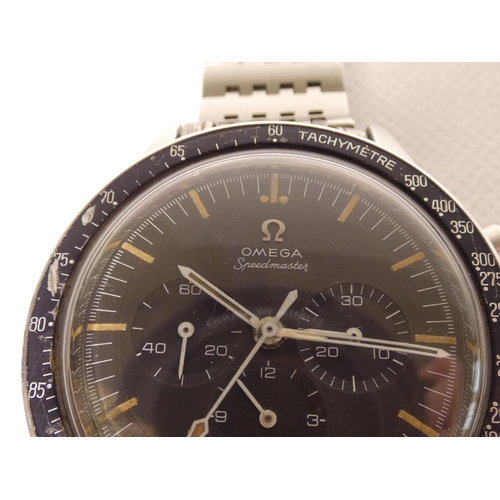 89 - Omega. Vintage 1960s pre-moon Ed White Speedmaster twin puhser chronograph wristwatch Ref 105.003-65... 