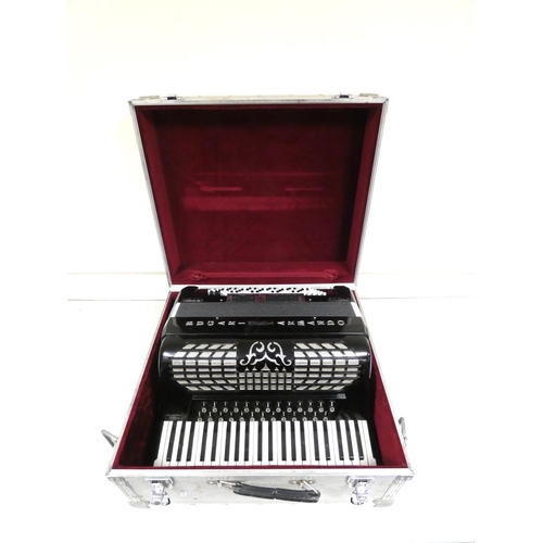 384 - A Bugari Armando Artist Cassotto 126 bass accordion, made in Castelfidardo, Italy, with 45 treble ke... 