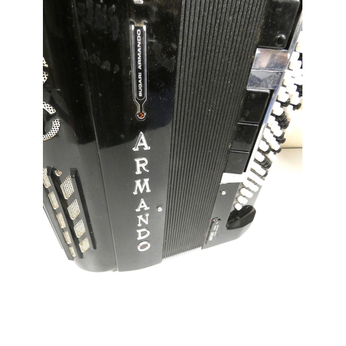384 - A Bugari Armando Artist Cassotto 126 bass accordion, made in Castelfidardo, Italy, with 45 treble ke... 