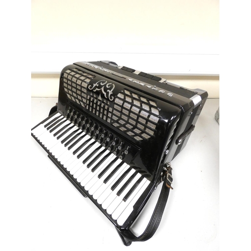384 - A Bugari Armando Artist Cassotto 126 bass accordion, made in Castelfidardo, Italy, with 45 treble ke... 