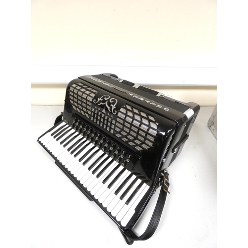 384 - A Bugari Armando Artist Cassotto 126 bass accordion, made in Castelfidardo, Italy, with 45 treble ke... 