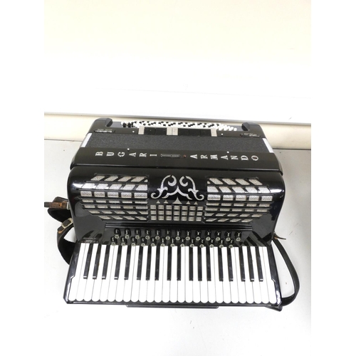 384 - A Bugari Armando Artist Cassotto 126 bass accordion, made in Castelfidardo, Italy, with 45 treble ke... 