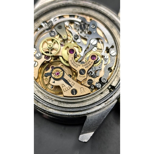 89 - Omega. Vintage 1960s pre-moon Ed White Speedmaster twin puhser chronograph wristwatch Ref 105.003-65... 