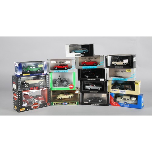 Collection of boxed die cast scale model cars to include Maisto ...