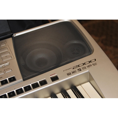 Yamaha PSR 2000 electric keyboard, stand and stool.