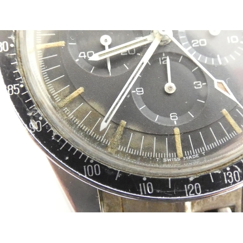 89 - Omega. Vintage 1960s pre-moon Ed White Speedmaster twin puhser chronograph wristwatch Ref 105.003-65... 