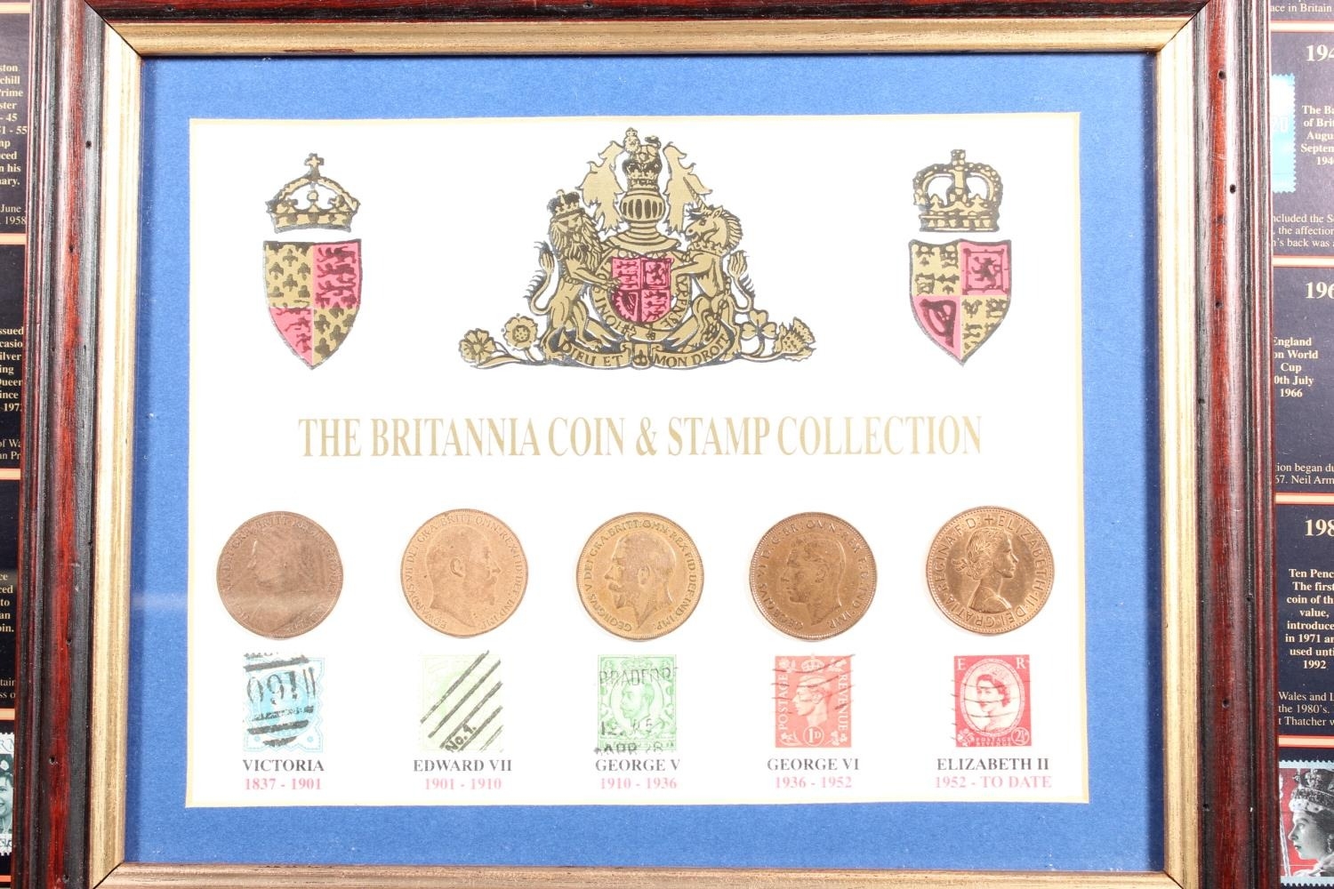 Seven coin, banknote and or stamp collection frame wall displays to ...