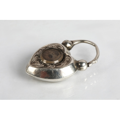 White metal mourning locket