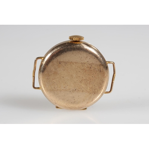 197 - 9ct yellow gold cased ladies wristwatch, (no strap), Robert Stewart, Glasgow.&nbsp;