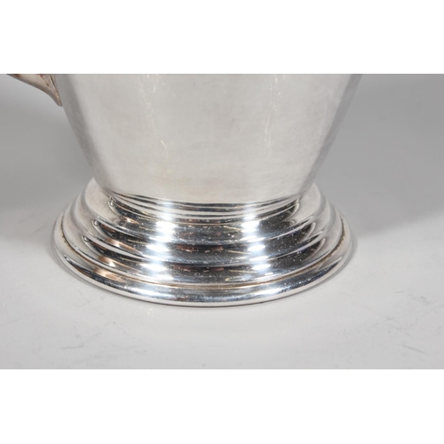27 - Four piece silver tea service on matching tray, with Lindisfarne border decoration and stamp to base... 