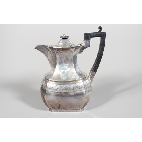8 - Victorian silver four piece tea service of shaped form, Thomas Latham & Ernest Morton, Birmingha... 