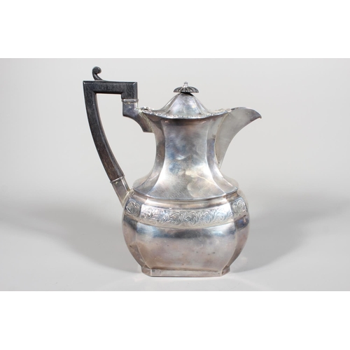 8 - Victorian silver four piece tea service of shaped form, Thomas Latham & Ernest Morton, Birmingha... 