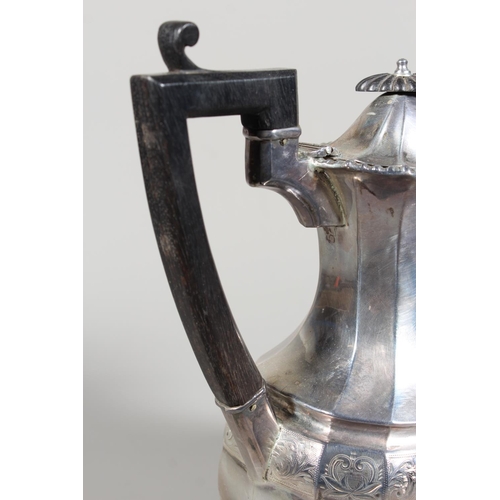 8 - Victorian silver four piece tea service of shaped form, Thomas Latham & Ernest Morton, Birmingha... 