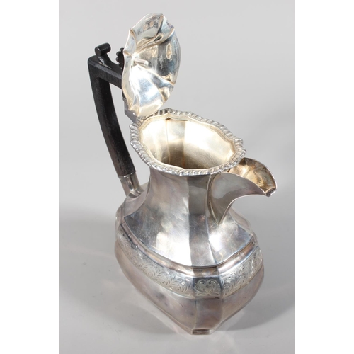 8 - Victorian silver four piece tea service of shaped form, Thomas Latham & Ernest Morton, Birmingha... 